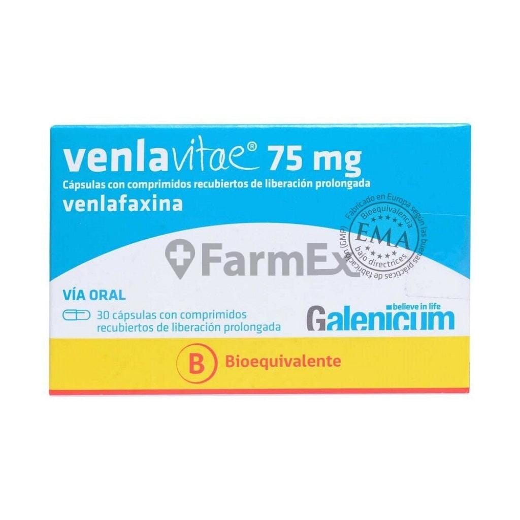 Venlavitae 75 mg x 30 cápsulas "Ley Cenabast" susc-1 de 3 meses Farmex-Suscripciones-Persistente